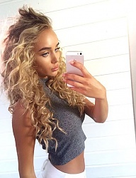 Fryzury Długie Na co dzień Kręcone Rozpuszczone Blond - 3088766
