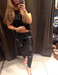 Moda Spodnie Skórzane - 2914850