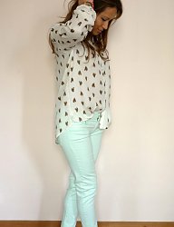 Moda Spodnie Materiałowe - 1527468