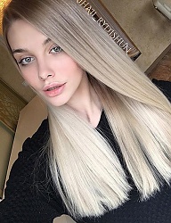 Fryzury Długie Na co dzień Proste Rozpuszczone Blond - 3085899