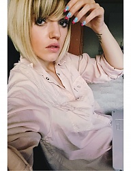 Fryzury Średnie Na co dzień Proste Rozpuszczone Blond - 3051622