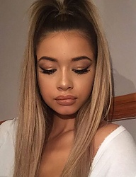 Fryzury Długie Na co dzień Proste Upięcie Blond - 3075767