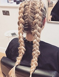 Fryzury Długie Na co dzień Proste Warkocze Blond - 3237393