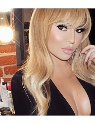 Fryzury Długie Na co dzień Proste z grzywką Rozpuszczone Blond - 3134926