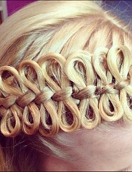 Fryzury Długie Na co dzień Proste z grzywką Upięcie Blond - 1466065