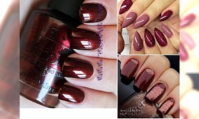 Nieziemsko stylowy manicure w kolorze czerwonego wina