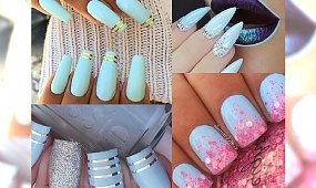 Baby blue manicure na różne sposoby - znadź swój ulubiony!