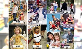 10 przykładów na to, że matki i ojcowie wiele rzeczy robią ZUPEŁNIE INACZEJ! Uśmiejesz się do łez widząc tą wychowawczą przepaść! Wygląda znajomo...?