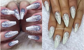 Manicure na sylwestra: brokatowe ombre. Prosty wzorek, a jaki efektowny!