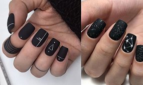 Czarne paznokcie - 20 pomysłów na ponadczasowy, czarny manicure!