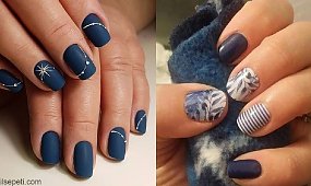 Granatowe paznokcie - 20 propozycji na elegancki manicure dla krótkich i długich paznokci