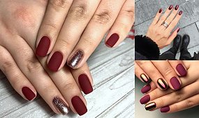 Bordowy manicure - 20 przepięknych zdobień