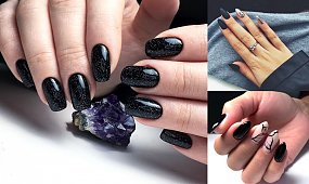 Czarny manicure - galeria gustownych i eleganckich stylizacji