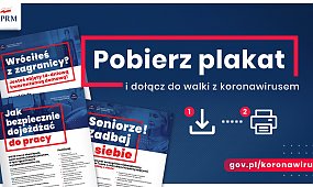 Koronawirus: Apel premiera o pomoc w rozpowszechnianiu plakatów. Każdy może pomóc