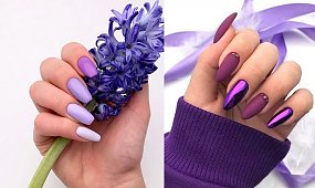 Fioletowy manicure - galeria modnych stylizacji paznokci