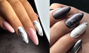 Marmurkowy manicure - 20 stylizacji w różnych wariantach kolorystycznych