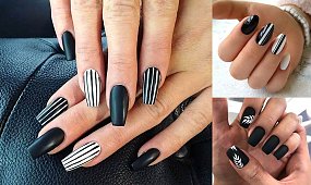 Czarno-biały manicure - 18 nowoczesnych odsłon