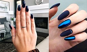 Granatowy manicure - galeria gustownych stylizacji