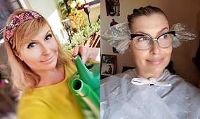 Katarzyna Skrzynecka sama ufarbowała sobie włosy! Mąż trzyma ją za piersi