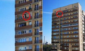Z 20 piętra warszawskiego bloku skacze mężczyzna. Po chwili dołącza do niego druga osoba