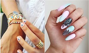 Paznokcie hybrydowe w stylu boho