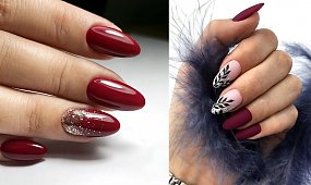 Bordowy manicure - 21 najciekawszych stylizacji paznokci