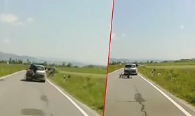 18-letni kierowca wymierzył "karę" rowerzystom pod Tatrami. Wstrząsające nagranie obiegło sieć
