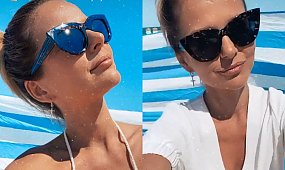 Paulina Sykut w dzierganym białym bikini chwali się opalenizną. Jak to możliwe?
