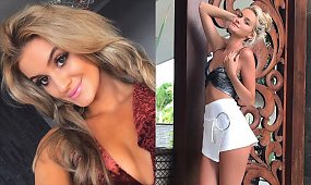 Sandra z "Hotelu Paradise" umorusana zieloną mazią pozuje bez stanika! Gorące zdjęcia topless!