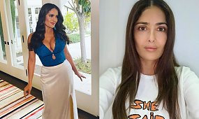 Salma Hayek pokazała się bez makijażu i z siwymi odrostami! Nadal piękna?