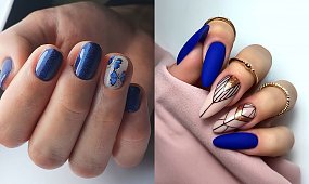 Granatowy manicure - 15 najlepszych propozycji