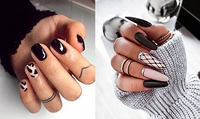 20 pomysłów na czarny manicure - galeria najlepszych stylizacji