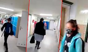 Wtargnął do szkoły i zaczął krzyczeć. Córka błagała, żeby przestał, ale on był coraz agresywniejszy