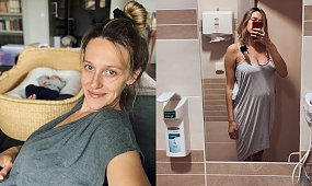 Ola Żebrowska na odważnym zdjęciu: "Bez napiny, gluten w dłoni, pierś mleczna w użyciu. Nie uprawiasz Instabrokatu" - podsumowały fanki