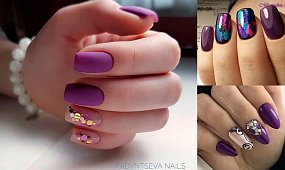 Fioletowy manicure – galeria ultramodnych stylizacji na jesień