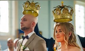 "Rolnik szuka żony": Klaudia i Valentyn wzięli ślub. Wzruszająca ceremonia w cerkwi, a wśród gości Marta Manowska