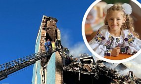 Tarnopol żegna małego aniołka zabitego przez rosyjską rakietę. "Zginęła w objęciach mamy. Obie spłonęły"