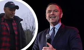 Karol Nawrocki w koszuli drwala ruszył z siekierą do lasu. Nagranie podbija sieć [wideo]