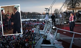 Nawrocki w objęciach lidera gangu? Szokujące nagranie z Jasnej Góry