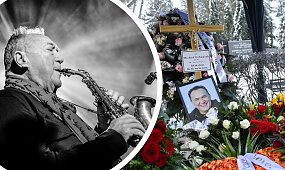 Widok nietypowej urny odebrał mowę żałobnikom na pogrzebie Michała Urbaniaka. Tłum oniemiał