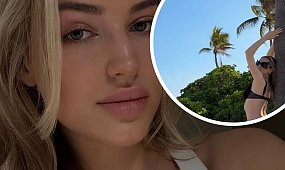 Caroline Derpienski mikroskopijnym opalaczu wypina tył i przód. "Tak wygląda influencer w dziczy". Mamy jej współczuć? [zdjęcia]