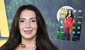 Dominika Serowska oplotła ciało włóczką i wdzięczyła się na ściance. Prześwity odsłoniły nabrzmiałe ciało