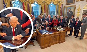 Modlitwa o "błogosławieństwo i łaskę" dla Trumpa. Szokujące nagranie z Gabinetu Owalnego