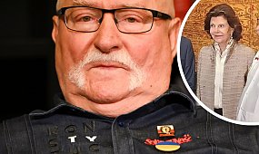 Lech Wałęsa na spotkaniu z królem. Tak się wystroił. Trochę go poniosło? "Co on ma na koszuli?!" [zdjęcie]