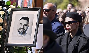 Doda w rozpaczy na pogrzebie Łukasza Litewki. Internauci zwrócili uwagę na jeden szczegół. "Serce pęka" [zdjęcia]