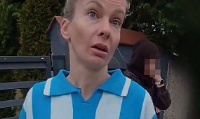 Edycie Pazurze puściły nerwy pod szkołą córki. Oskarżyła mężczyznę o najgorsze. Wszystko się nagrało [wideo]