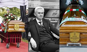 Tak się nie robi! Symbol na trumnie Jacka Magiery wywołał poruszenie [zdjęcie]