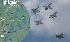 Skandal na niebie! Fińscy kadeci odsłonili "to" przed całym światem [wideo]