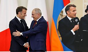 Macron dorwał się do pianina i zaczął śpiewać. Szczęka opada, gdy zobaczycie, kto usiadł za perkusją! [wideo]