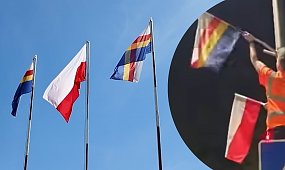 Chcieli zniszczyć flagę Puław, bo pomylili ją z ukraińską! Prezydent miasta: "Niesamowite, ilu ignorantów ma dostęp do sieci" [wideo]